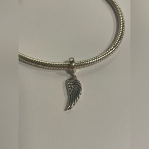CHAMILIA Sterling Silver 925 Daughter Feather Charm Swarovski
